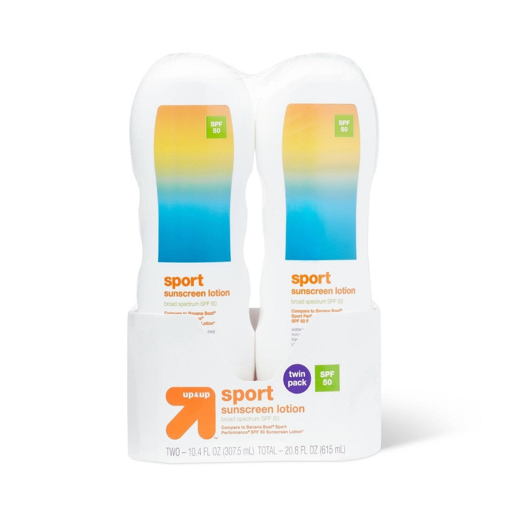 Sport Sunscreen Lotion - SPF50 - 20.8 Fl Oz/2pk - up & up™ - Bellso